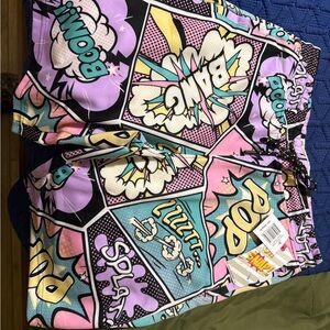 Vibrant Comic Print Men's Athletic Shorts